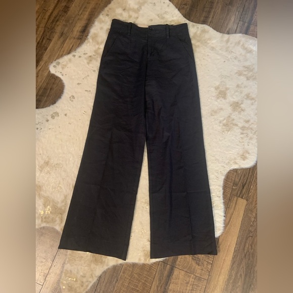 Vince trouser designer Linen Blend Wide-Leg Pant luxury fall   $300 casual - Picture 3 of 8